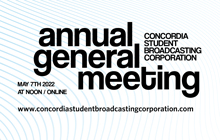 Concordia Student Broadcasting Corporation Annual General Meeting